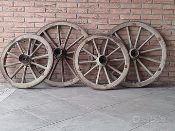 Ruote carro in legno