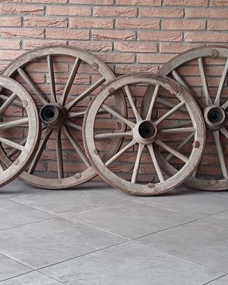 Ruote carro in legno