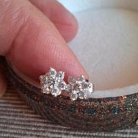 Orecchini vintage in oro bianco 750 18 carati