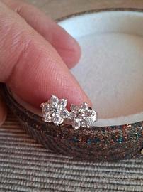 Orecchini vintage in oro bianco 750 18 carati