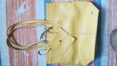 Nuova Borsa Shopping Bag CARPISA Gialla pelle