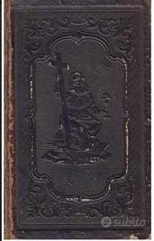 Libro di meditazioni 1869 copertina cuoio a sbalzo