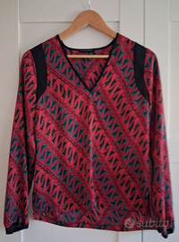 Maglia Sisley fantasia multicolore, scollo a V Xs