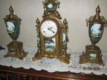 Trittico orologio antico