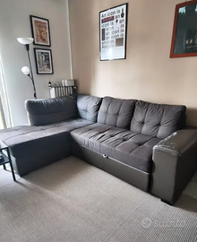 Divano letto angolare con penisola