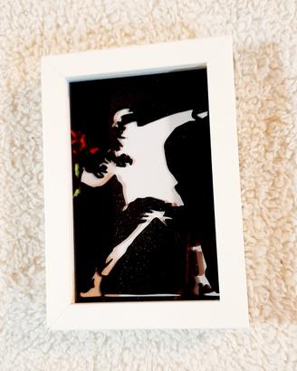 Cornice 3d Banksy uomo lancia fiori