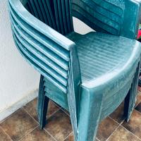 6 sedie poltrone polipropilene esterno