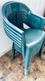 6 sedie poltrone polipropilene esterno