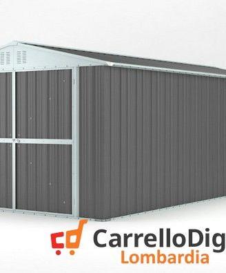 Garage in acciaio 327x611cm 19mq grigio scuro