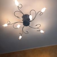 LAMPADARI 3 UGUALI IN FERRO ANTICO..