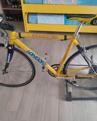 bici da corsa vintage +rulli tacx