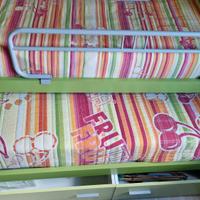 letto con 2 reti,2 materassi e 2 cassettoni