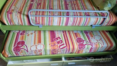 letto con 2 reti,2 materassi e 2 cassettoni