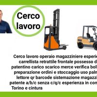 Carrellista pratico operaio magazziniere