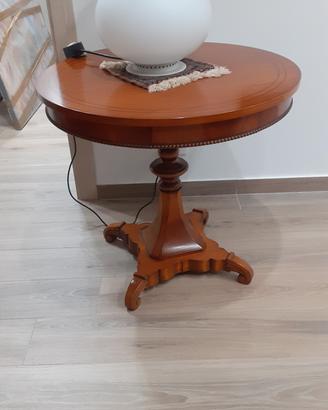 Tavolino tondo con cassetto 