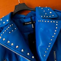 Biker Blu con borchie