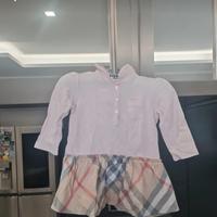 abitino in felpina 9/12 mesi burberry