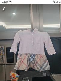 abitino in felpina 9/12 mesi burberry