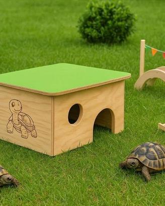 Terrario casetta in legno. Cm 40 x 30 x h 19