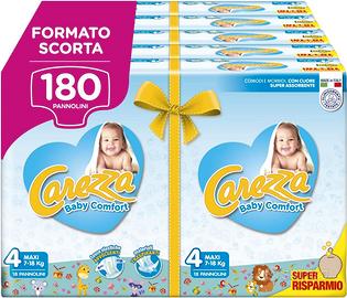 Pannolini Carezza Baby Comfort Maxi Taglia 4 180pz