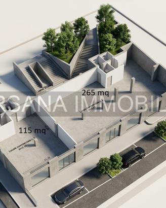 Locale commerciale nuova costruz 380 mq 7 vetrine