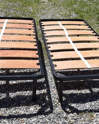 Coppia reti letto a doghe