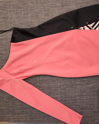 Vestito corto  rosa nero Manuel Del Rei