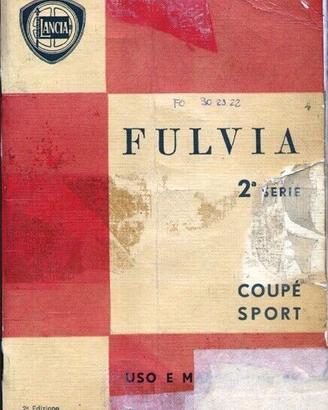LANCIA FULVIA COUPE SPORT E HF MANUALE USO MANUT.
