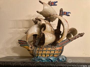 Grande Veliero in ceramica Zaccagnini