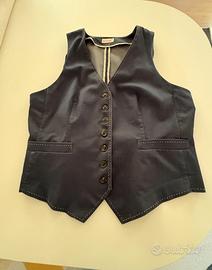 Gilet sartoriale Rosa Tea – Blu Jeans Scuro