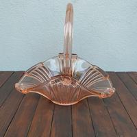 Cestino portafrutta/portacaramelle vetro vintage