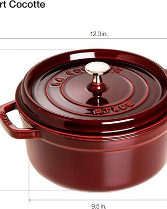 Staub La Cocotte Pentola Ghisa con Coperchio 24 cm