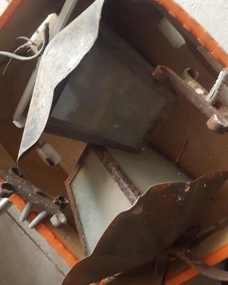 coppia lanterne primi 900 ferro e vetro originali