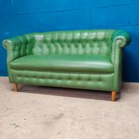 Divano Chester Chesterfield in vera pelle green uk