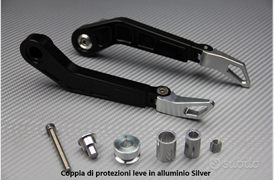 Coppia di protezioni leve in alluminio Silver