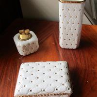 tris di ceramiche Zanoglio di Bassano a trapunta b