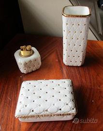 tris di ceramiche Zanoglio di Bassano a trapunta b