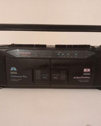 Stereo radio Capsonic vintage doppia musicassetta