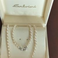 Collana di Perle di mare, con gancio in oro bianco