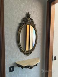 Specchio e mensola vintage