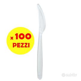 Coltelli in plastica monouso conf. da 100 pezzi