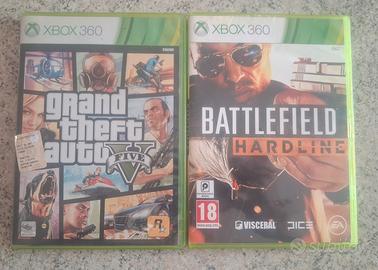 Giochi Xbox 360 - Gta V + Battlefield Hardline PAL