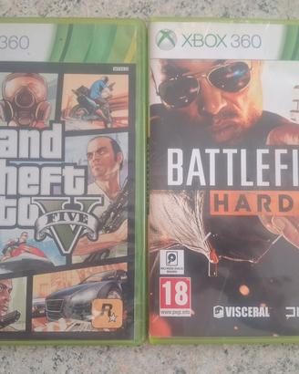 Giochi Xbox 360 - Gta V + Battlefield Hardline PAL