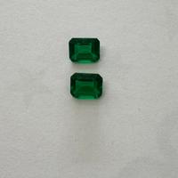 Smeraldi sintetici 5 ct – coppia taglio smeraldo.