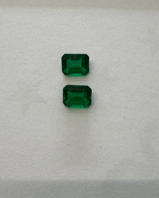 Smeraldi sintetici 5 ct – coppia taglio smeraldo.