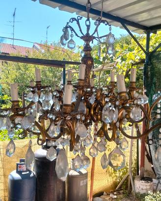lampadario in ottone 