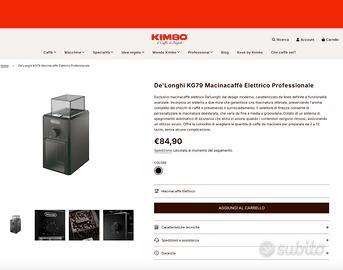 Macina caffè DeLonghi x moka, espresso, napoletana