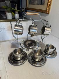 tazzine espresso termiche in acciaio inox vintage