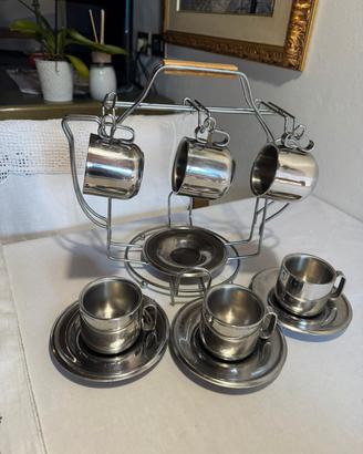 tazzine espresso termiche in acciaio inox vintage