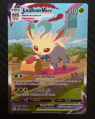 Carta Pokémon Leafeon VMAX di Evoluzioni Eteree